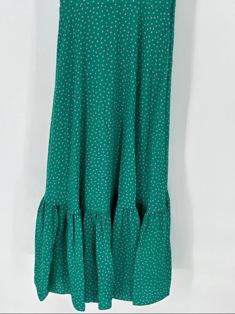 kate spade poolside green & pink  Polka ruffle Dot Wrap  Dress NwT
